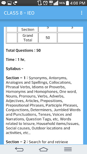 Run android online APK CLASS 8 - IEO[ENGLISH OLYMPIAD] from MyAndroid or emulate CLASS 8 - IEO[ENGLISH OLYMPIAD] using MyAndroid